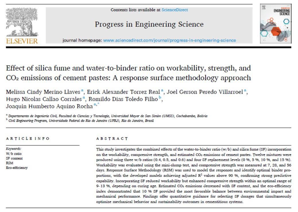 Portada Effect of silica fume